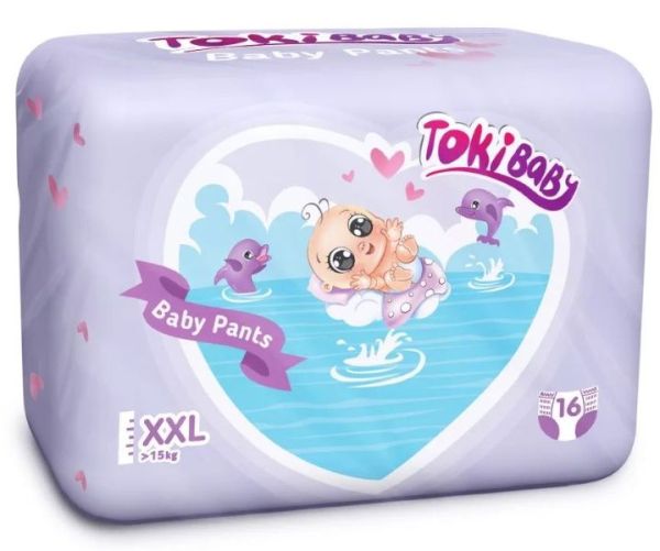 Подгузники-трусики TOKIBABY детские XXL 16шт фотография