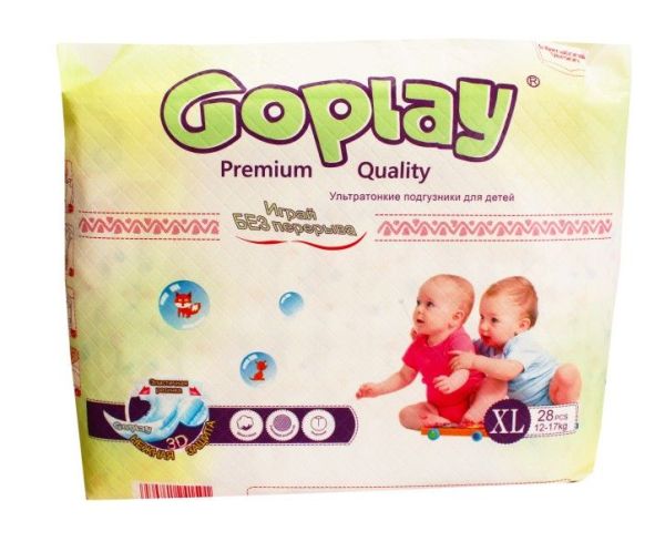 Подгузники GoPlay Premium Quality Ультротонкиe XL 12-17кг №28 фотография