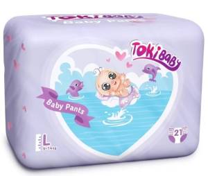 Подгузники-трусики TOKIBABY детские L 21шт